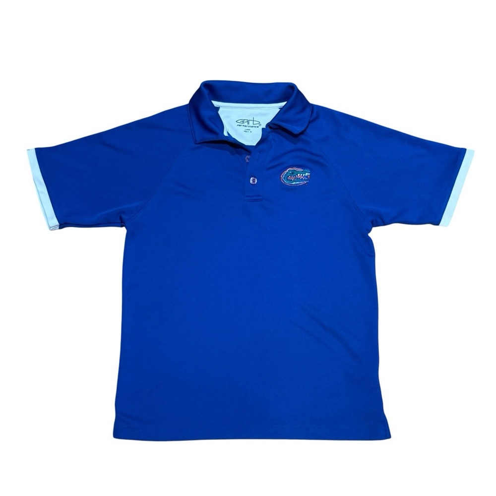 Garb University of Florida Gator Boys Large (Age 9-10) Polo Blue with White Trim